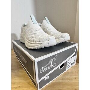 Women's Dansko Pep Knit White Casual Slip-On Shoes Sz 36 US 5.5-6 NIB
